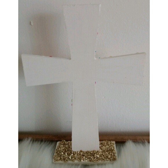 Handmade Colorful Jeweled Cross 9" X 6 1/2" Spiritual Religious Modern Gift New - Picture 5 of 5